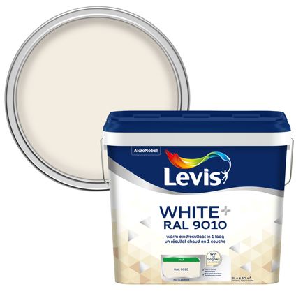 Levis verf White+ RAL9010 mat 5L