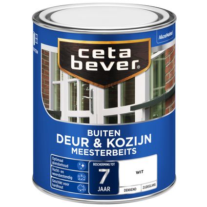 CetaBever dekkend meesterbeits deur & kozijn 300 wit 750 ml