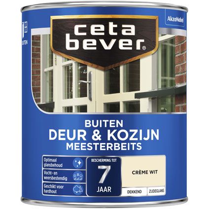 CetaBever Deur & Kozijn meesterbeits Crèmewit Zijdeglans 0,75L