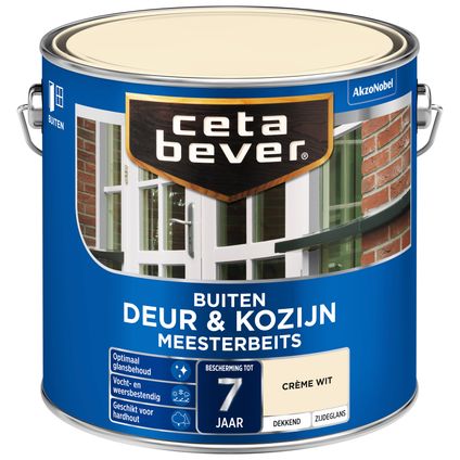 CetaBever Meesterbeits dekkend Deur & Kozijn crème wit 2,5L