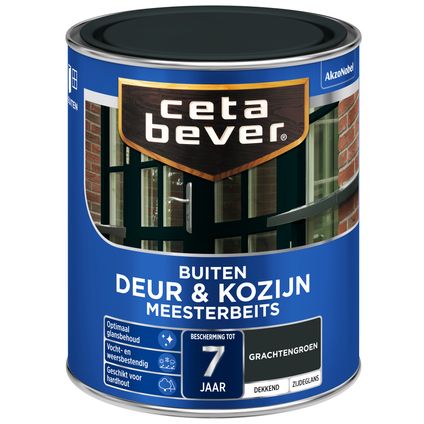 CetaBever dekkend meesterbeits deur & kozijn 650 gracht groen 750 ml