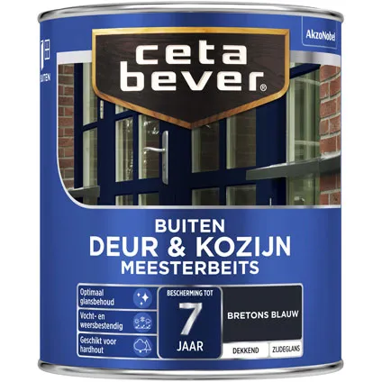 CetaBever Deur & Kozijn meesterbeits Bretonsblauw Zijdeglans 0,75L