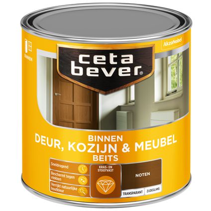 CetaBever Deur, Kozijn & Meubelbeits Noten Zijdeglans 0,25L