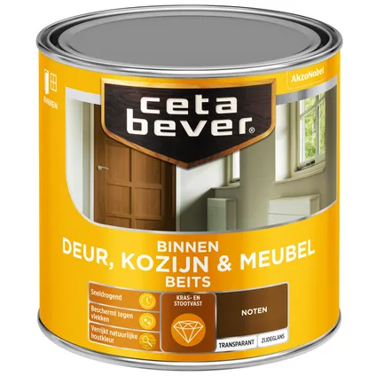 CetaBever transparant binnenbeits deur & kozijn ac 0110 noten 250 ml