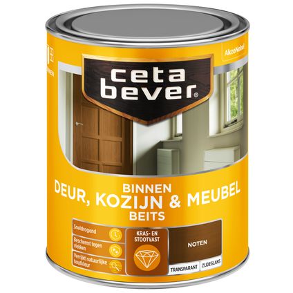 CetaBever binnenbeits transparant Deur & Kozijn noten 750ml