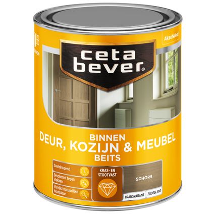 CetaBever transparant binnenbeits deur & kozijn ac 0111 schors 750 ml