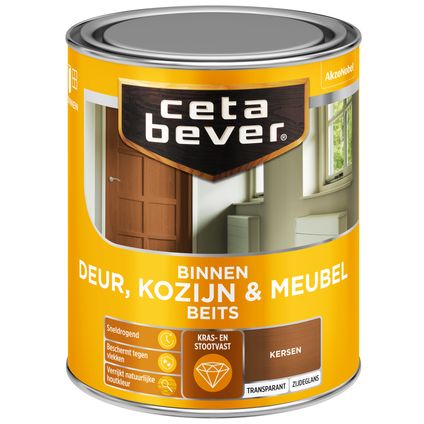CetaBever transparant binnenbeits deur & kozijn ac 0135 donker kersen 750 ml