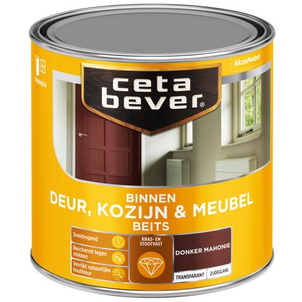 CetaBever transparant binnenbeits deur & kozijn ac 0147 donker mahonie 250 ml