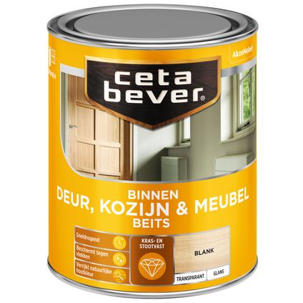 CetaBever binnenbeits transparant Deur & Kozijn glans blank 750ml