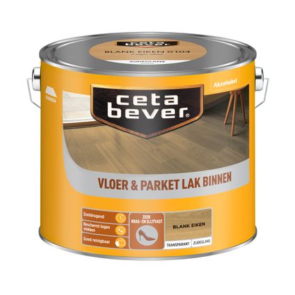 CetaBever beits transparant Vloer - & Parketlak blank eiken 2,5L