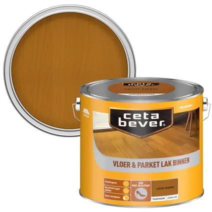 CetaBever beits transparant Vloer - & Parketlak licht eiken 2,5L 2
