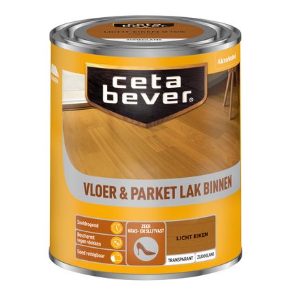 CetaBever beits transparant Vloer - & Parketlak licht eiken 750ml
