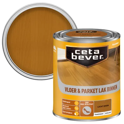 CetaBever beits transparant Vloer - & Parketlak licht eiken 750ml 2