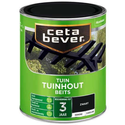CetaBever dekkend tuinhout beits 250 zwart 750 ml