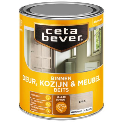 CetaBever binnenbeits transparant Deur & Kozijn grijs 750ml