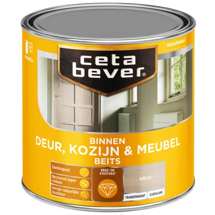 CetaBever binnenbeits transparant Deur & Kozijn grijs 250ml