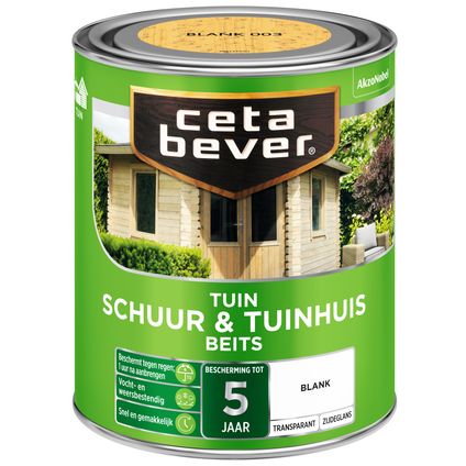 CetaBever transparant schuur- & tuinhuis beits 003 blank 750 ml