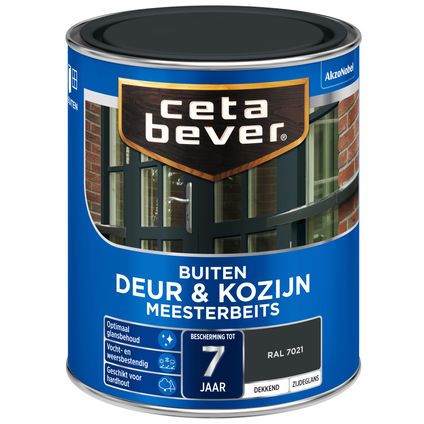 CetaBever dekkend meesterbeits deur & kozijn ral 7021 750 ml