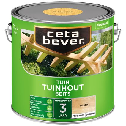 CetaBever transparant tuinhout beits blank 2,5 l