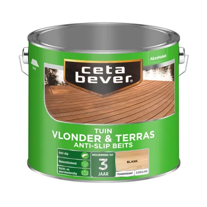 Cetabever Vlonder- Terrasbeits antislip kleurloos 2,5L 2