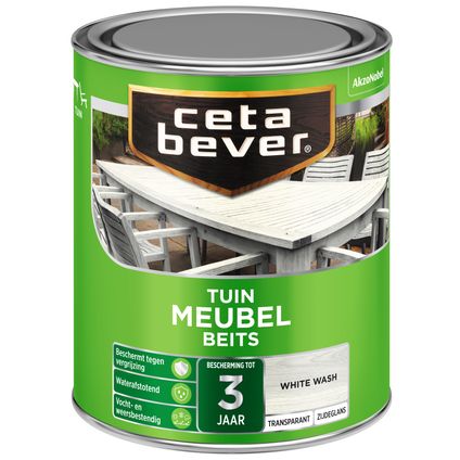 CetaBever tuinmeubelbeits white wash 750 ml