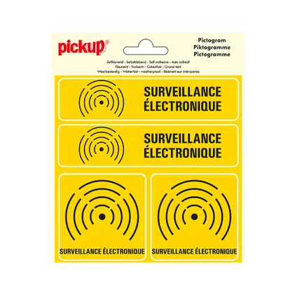 Pictogramme Pickup Surveillance Electronique - 4 pcs