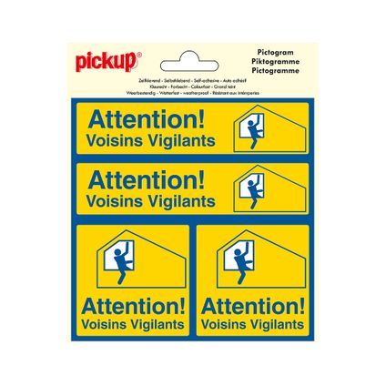 Pickup pictogram 'attentie! WhatsApp buurtpreventie' 150x150mm