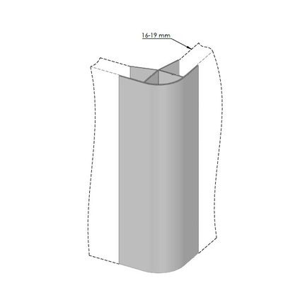 Geheel sokkelverbindingen keuken Modulo aluminium