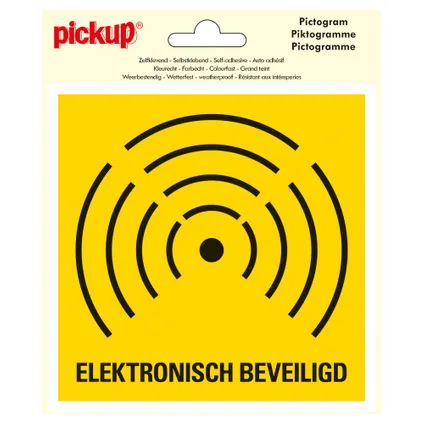Pickup sticker Elektronisch beveiligd - alarm 15x15cm
