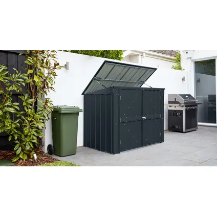 Globel afvalcontainerberging Easy 53 staal antraciet 174x101x131,50cm 12