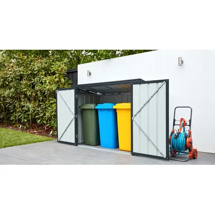 Globel afvalcontainerberging Easy 53 staal antraciet 174x101x131,50cm 27