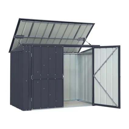 Globel afvalcontainerberging Easy 53 staal antraciet 174x101x131,50cm 35