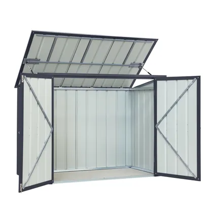 Globel afvalcontainerberging Easy 53 staal antraciet 174x101x131,50cm 36