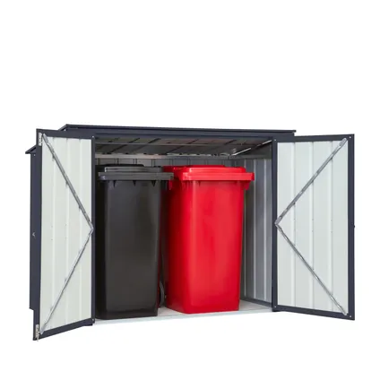 Globel afvalcontainerberging Easy 53 staal antraciet 174x101x131,50cm 38