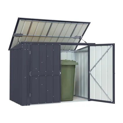 Globel afvalcontainerberging Easy 53 staal antraciet 174x101x131,50cm 44