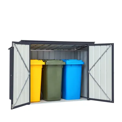 Globel afvalcontainerberging Easy 53 staal antraciet 174x101x131,50cm 46