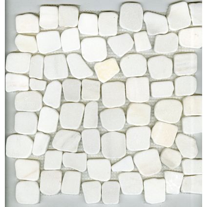 Mozaïektegel Milk White - Keramiek - Wit - 30x30cm - 1 stuk