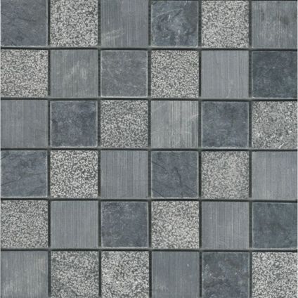 Mozaïektegel Stone Mix - Natuursteen - 30x30cm - 1 stuk