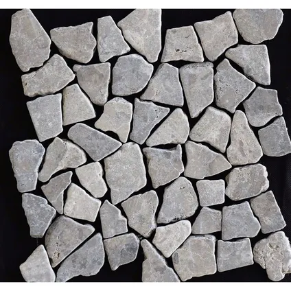 Carrelage en mosaïque Progetto Stone Chips Grey 30x30cm 0,09m²