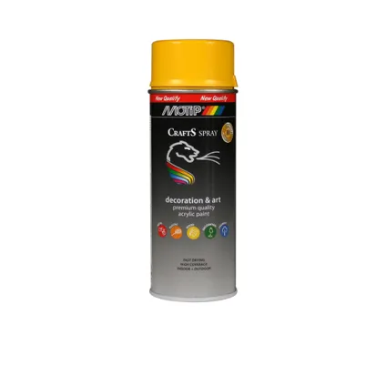 Peinture en spray MoTip CRAFTS noir de jais brillant 400 ml