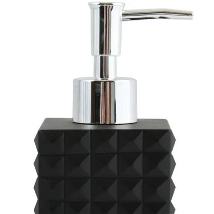 MSV Zeeppompje/dispenser - Kubik - kunststeen - zwart- 7 x 17 cm 2