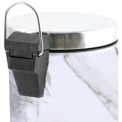 MSV badkamer/toilet pedaalemmer - marmer print - 3 liter - 17 x 25 cm 4
