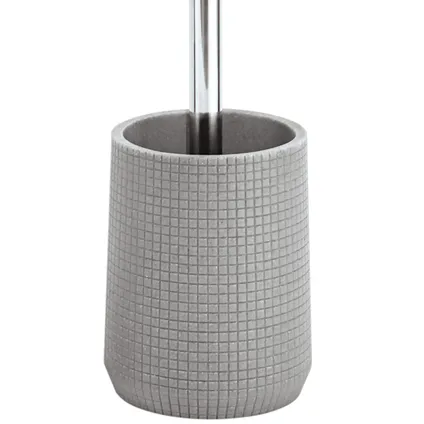 MSV Toilet/wc-borstel houder - kunststeen/metaal - lichtgrijs - 35 cm 2