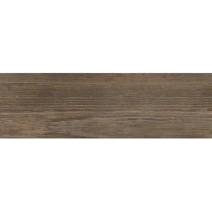 Wand- en vloertegel Finwood - Keramiek - Bruin - 18,5x60cm - Pakket inhoud 1m²