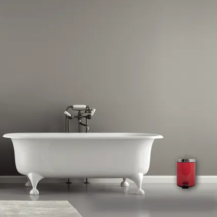 MSV badkamer/toilet pedaalemmer - rood - 3 liter - 17 x 25 cm 6