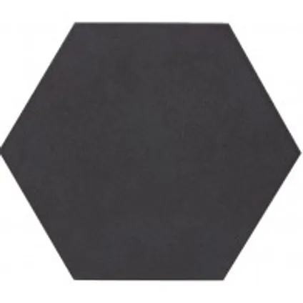 Wand- en vloertegel Esagono zwart 25x29cm