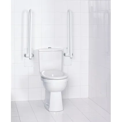 Poignée d'appui courte rabattable pour toilettes Ridder Tim acier 55cm 8