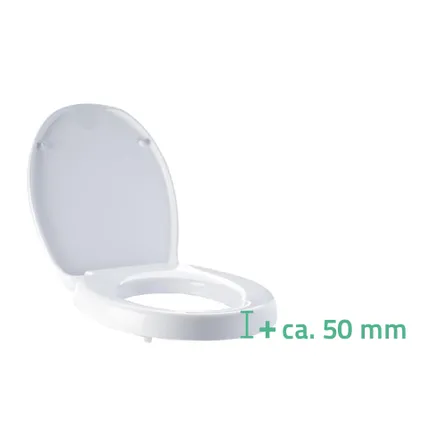 Rehausseur de siège de WC avec Soft Close Ridder Top blanc 45x36,8cm 5