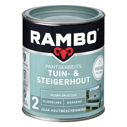 Rambo pantserbeits tuin en steigerhout 1143 wilgengrijs 0,75L 3