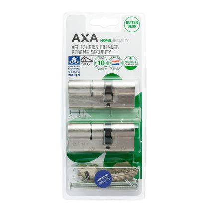 AXA profielcilinder SKG3 Xtreme verlengd 30-45 2 stuks